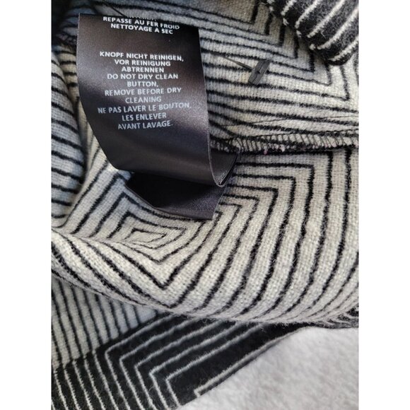 OSKA Womens Sz 1 Gray White Stripes Wool One Button Career Work Blazer Jacket - Picture 5 of 8